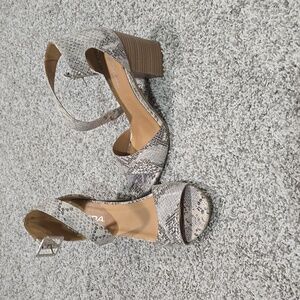 Snake print heels